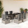 VidaXL 7-piece Garden Dining Set and Cushions Grey Rattan 3262989