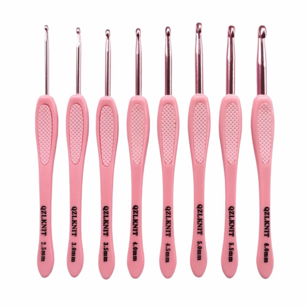 8pcs 8 Sizes Knitting Needles 2.5-6mm Aluminum Crochet Hooks Crochet Hooks For Grandmothers