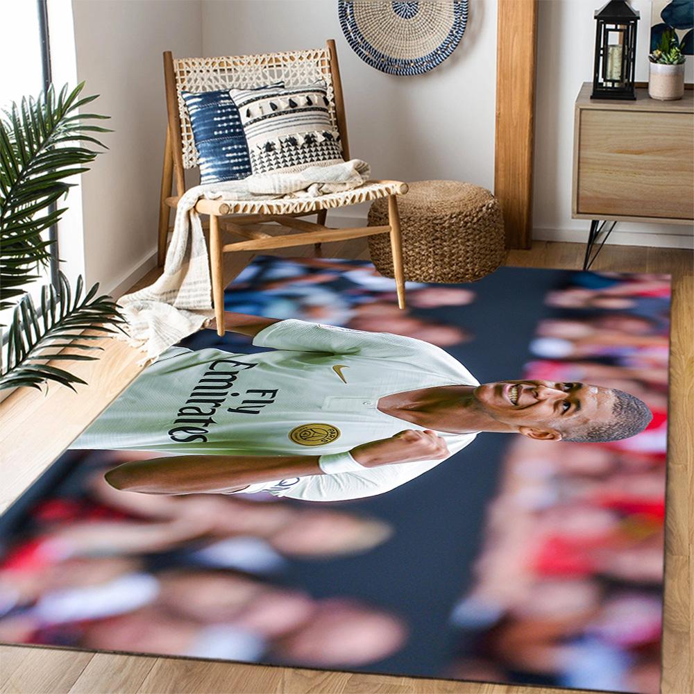 Kylian Mbappé Celebration Area Rug Suitable for Hallway Balcony Bedrooms Outdoor Antislip Carpet Decorate Offices