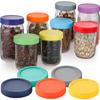 10 шт. 86 мм крышка для банки с широким горлом, герметичная, без BPA, прочная, герметичная, цветная, универсальная, круглая крышка для стакана