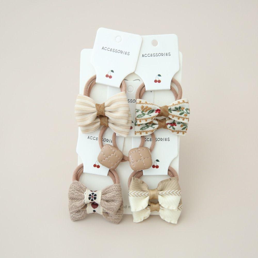 10Pcs Cute Elastic Rubber Band Kids Girls Hair Rope Luxury Hair Ties Bowknot