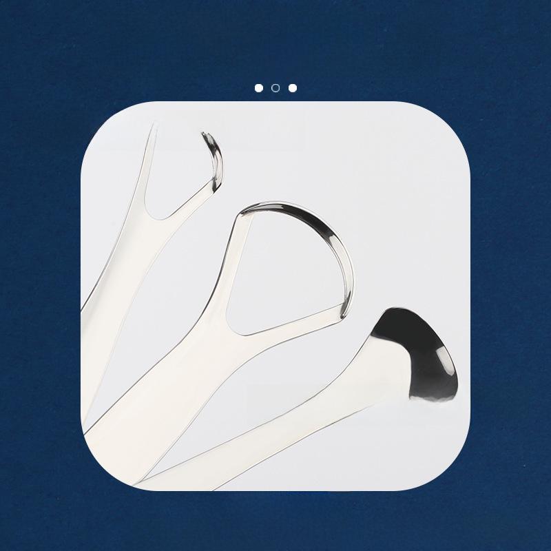 Скребок для языка из нержавеющей стали - инструмент для удаления неприятного запаха изо рта и очиститель языка