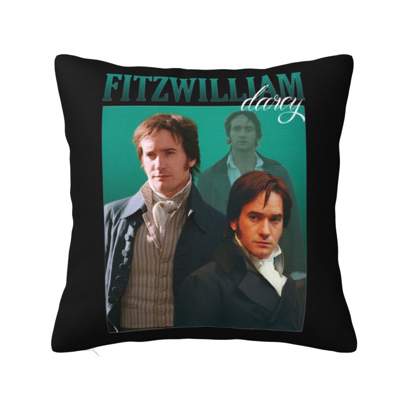 Fitzwilliam Darcy Style Throw Pillow Covers Decoration Pride And Prejudice Sofa Chair Cushion Cover Polyester Cozy Pillowcase