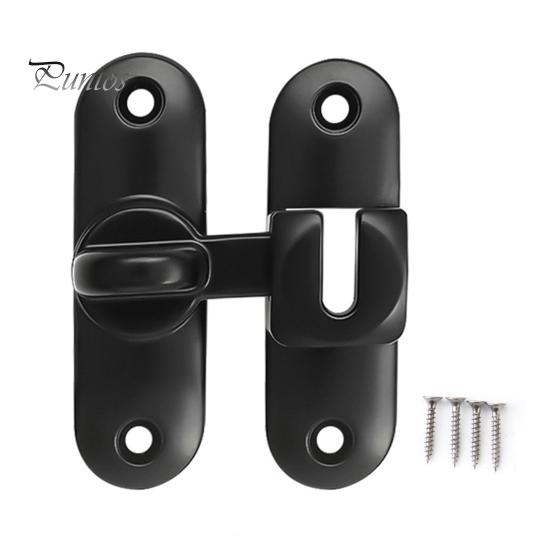 Barn Door Lock 90/180 Degree Flip Sliding Door Latch Punch Free Simple Installation Heavy-Duty Bar Gate Latch Safety Slide Door Lock
