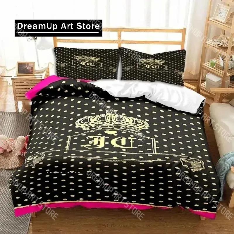 Модный 3D-печать J-Juicy Crown Couture Комплект постельного белья Мальчики Девочки Размер Twin Queen King Подушка Чехол на пододеяльник Кровать Мальчики Взрослая спальня
