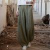 Women Vintage Tie-dye Bloomers Pants Elastic Waist Spring Patchwork Loose Women Trousers