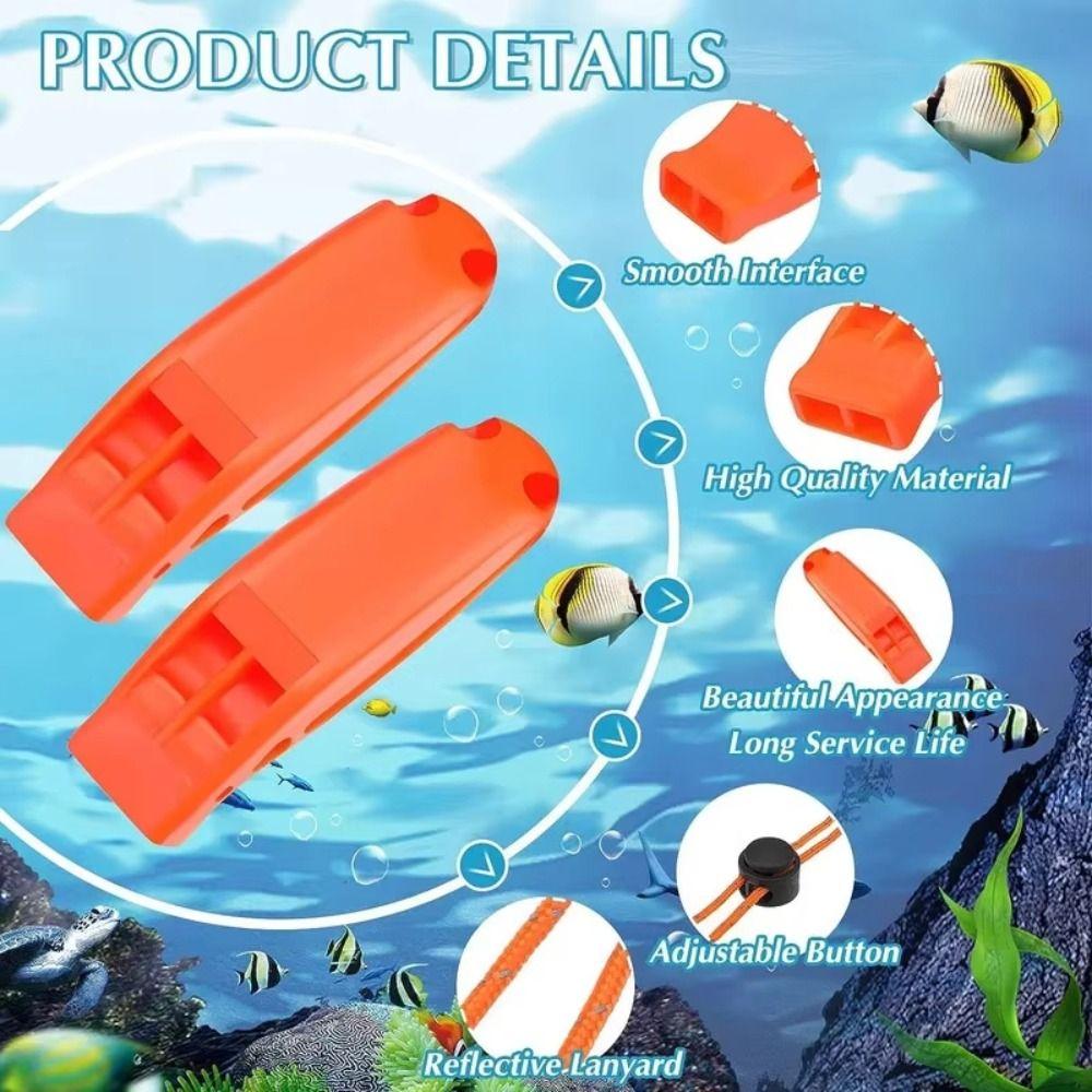 Anti loss Clip Double Pipe Whistle Dolphin Sound Rescue Emergency Whistle Outdoor Tool