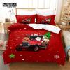 Red Christmas Bedding Set, 3Pcs Duvet Cover Set, Soft Comfortable Breathable Duvet Cover, For Bedroom Guest Room Decor