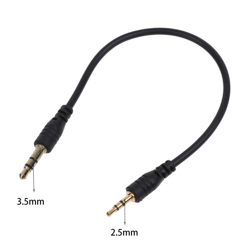 3.5mm Audio Cable Male to Male 2.5mm Stereo Headset Headphone Gold Plated Jack Connector Wire Cord Plug Black Cable