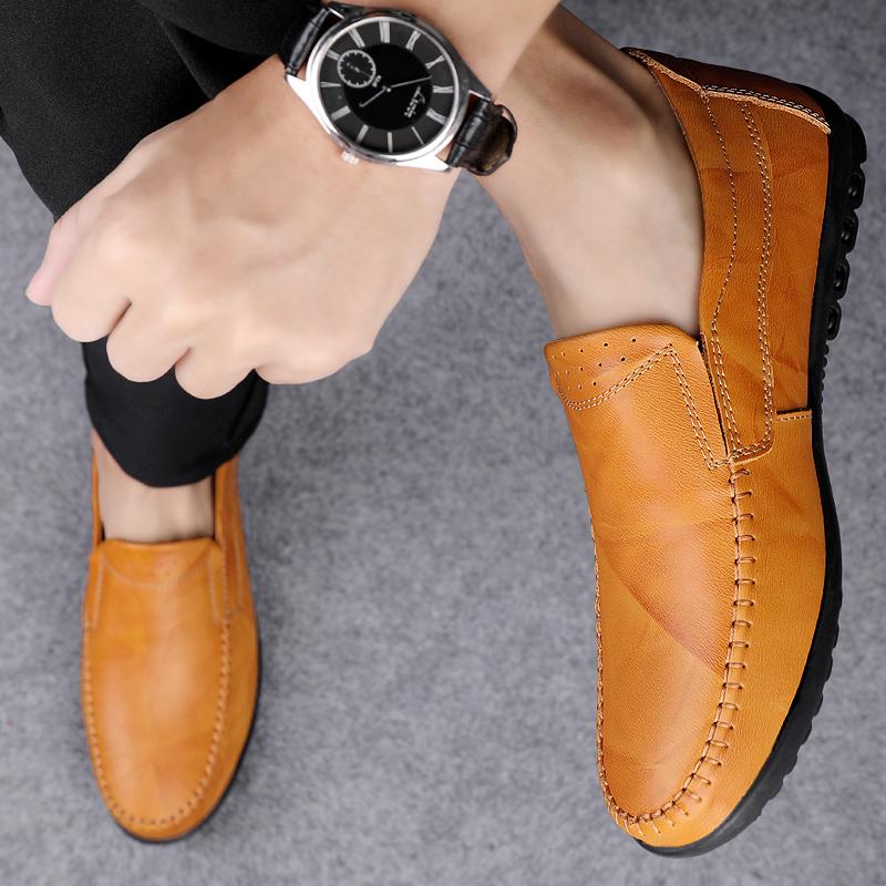 FashionBrand Мужская повседневная обувь Модная мужская обувь Мягкие мужские мокасины для отдыха Мокасины Slip On Мужская обувь для вождения Черные Красные мужские ленивые туфли