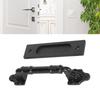 Sliding Door Pull Handle Heavy Duty Black Slotless Metal Pull and Flush Barn Door Handle