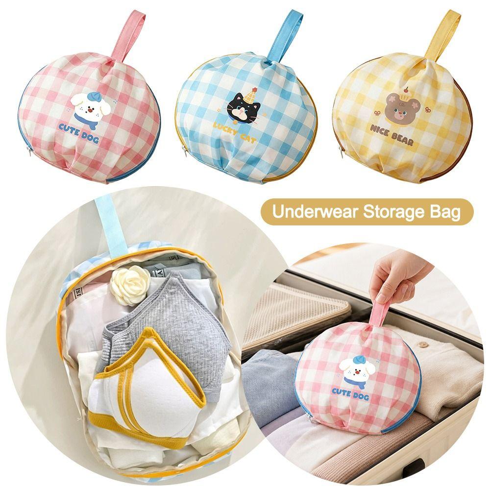 Large Capacity Bra Socks Storage Pouch Cartoon Clothing Sorting Bag Women Girls