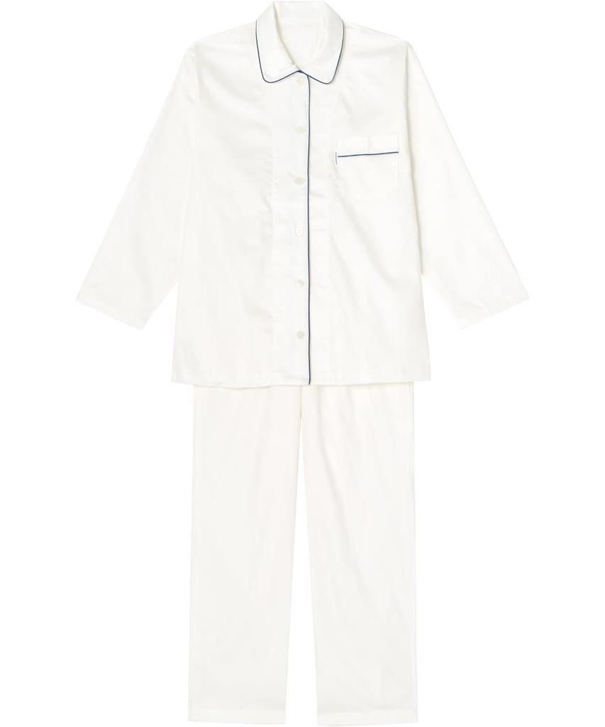 Thinking Sleeping Sleep Long Sleeves and Cotton Satin YDX513 Size L (Wacoal Science) Pajamas, Pants, 100% Fabric, WH,