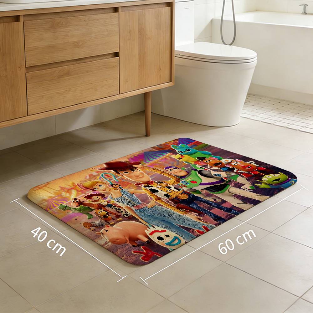 Film T-Toy Cartoon S-Story Floor Mat Rectangle Anti-slip Home Soft Badmat Front Door Indoor Outdoor Mat Welcome Doormat