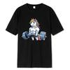 Funny Gym Unicorn Fitness Fitness Round Neck Cotton T-Shirt Men Casual Short Sleeve T Shirt Top Fashion High Quality Clothing