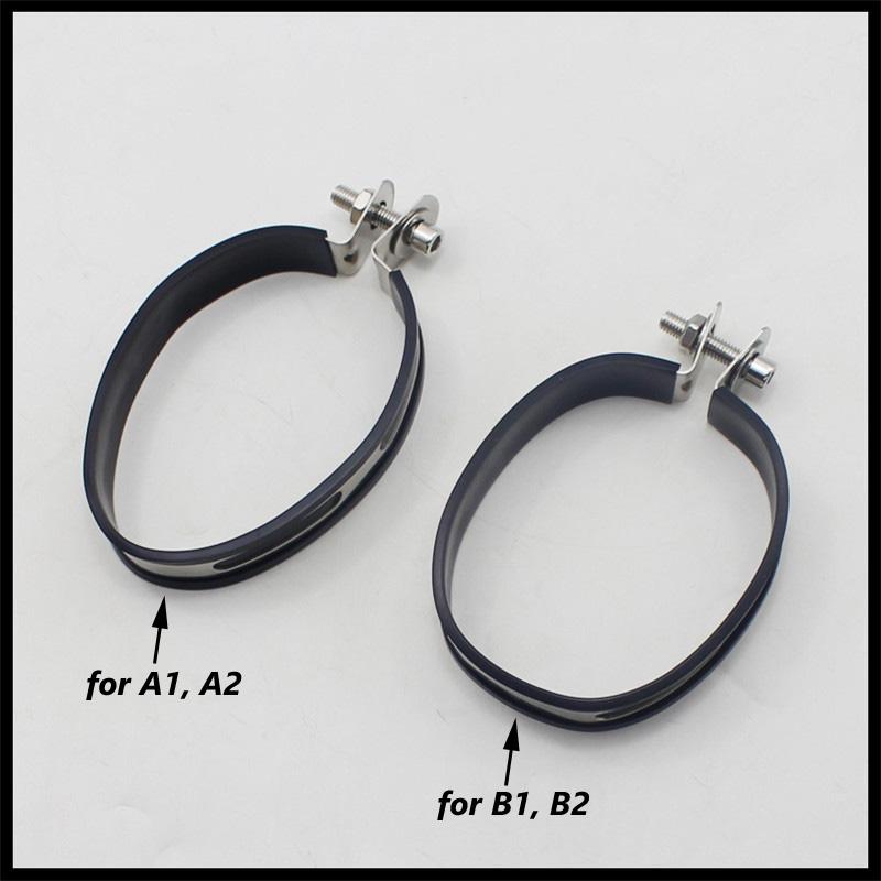 Motorcycle Exhaust Pipe Clamp for FMF Mufflers Escape Moto Rubber Holder Fixed Ring Support Bracket