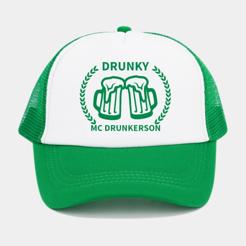 Green Velvet Clover Shamrock Hat Breathable Sun Hat Casual Peaked Cap  St. Patricks Day