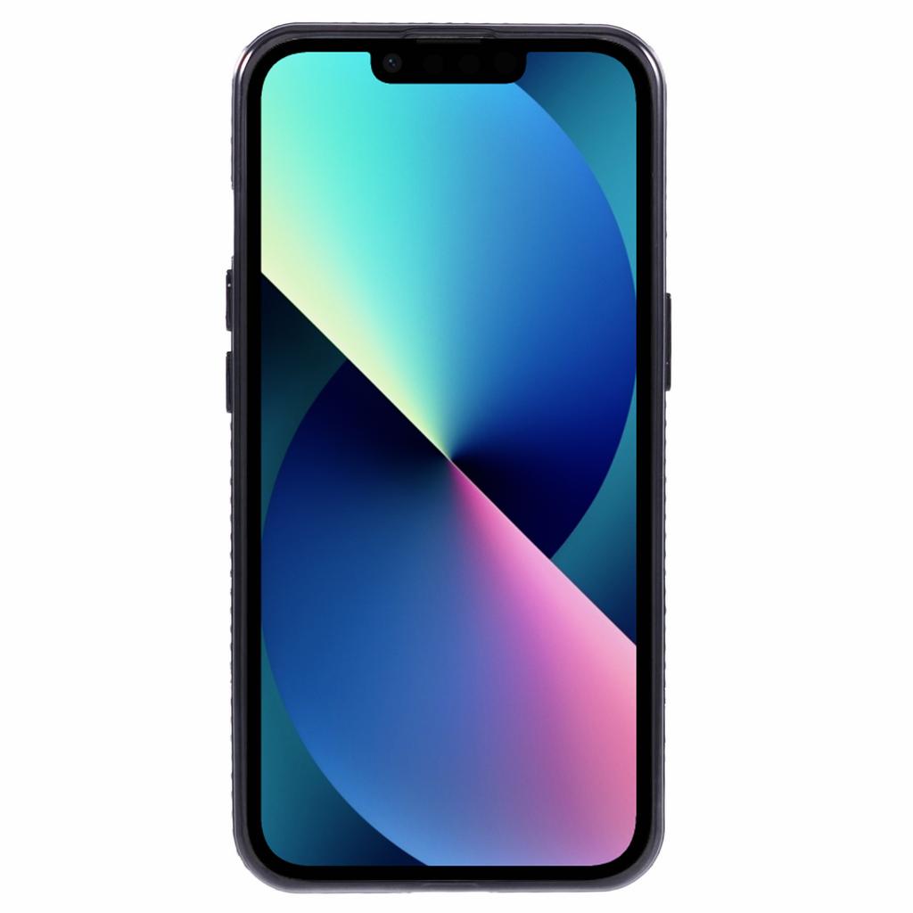 For iPhone 13 TPU Case Shiny Rhinestone Decor Gradient Protective Back Shell