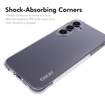 ENKAY HAT PRINCE Для Samsung Galaxy S24 FE Кристально Прозрачный Чехол ТПУ Чехол для Телефона Угловая Воздушная Подушка Защита от Падений