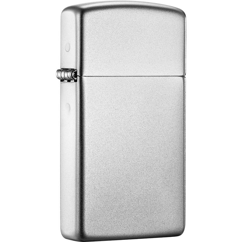 Zippo Slim Satin Chrome Windproof Kerosene Lighter