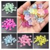 50pcs 14mm Warm Color Matte 5-petal Flower Holder Beads For Jewelry Making DIY Earrings Accessories Handmade Materials Receptacle Jewelry Accessory