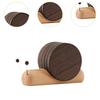 Snail Shape Drink Coaster Set Walnut Wooden Table Insulation Pad Cute Tea Cup Mat  Living Room