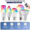 2 шт. RGB Лампочка E27 B22 E14 GU10 Светодиодная Многоцветный свет 16 Цветов 220В 110В Умное освещение Диммируемая Лампа с Пультом ДУ на 24 Ключа