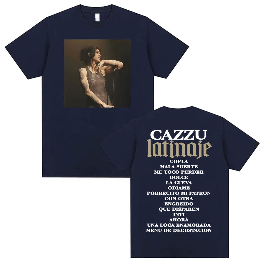 CAZZU Latinaje Album Tour 2026 Graphic T Shirts Unisex Women Clothing Aesthetic Fashion Tshirts Loose Oversized Y2K Top Streetwear