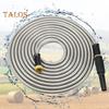 Stainless Steel Garden Hose Flexible Anti-kink Expandable Water Pipe Weather-resistant Hose with Leak Proof Brass Connectors for Car Washing Garden