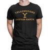 Yellowstone Large Gold Dutton Ranch T-Shirts for Men Vintage Cotton Tees Crewneck Short Sleeve T Shirt Birthday Gift Clothes