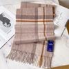 Wool Pure Wool Plaid Scarf British Classic Unisex Couple Winter Warm Scarf