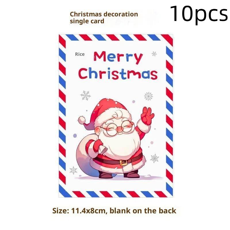 10Pcs Christmas Cards, Handwritten Thanks, Blessings, Messages, Gifts, Decorations, Small Cards, Parties, Birthdays, Holidays