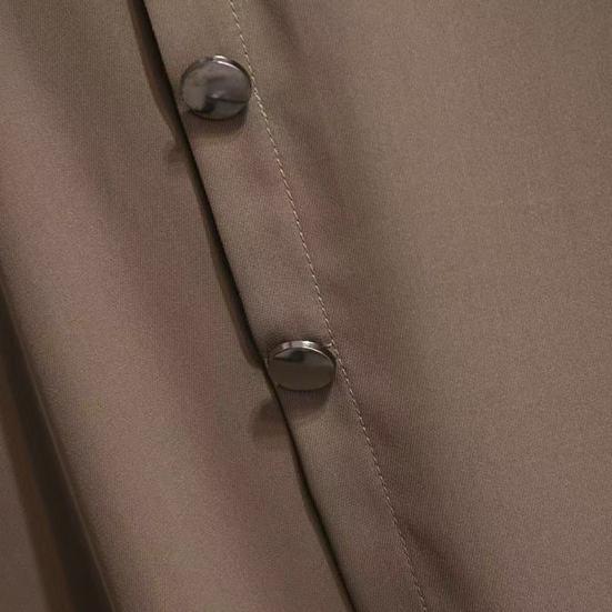 Юбка миди с высокой талией, декор пуговицами, неровный большой подол, юбка А-силуэта, однотонная летняя тонкая юбка