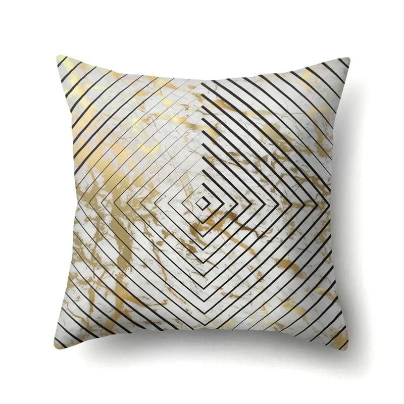 45x45 см наволочка с геометрическими полосками простая мраморная лоскутная наволочка для подушки художественный линейный диван офисное сиденье домашний декор