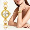 Yalalusi Женские кварцевые роскошные винтажные часы Водонепроницаемые Kuaishou Watch