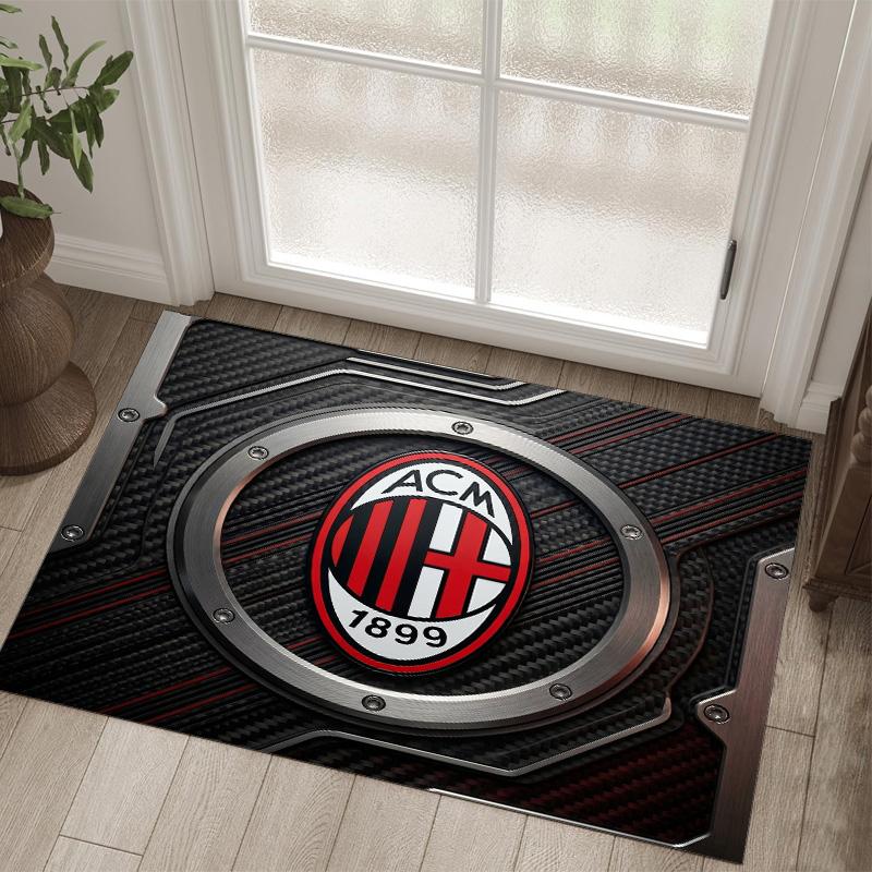 Дизайн AC Milan Кристальный Велюровый Ковер Уютный Не?Нескользящий ковер с принтом для спальни, гостиной, прихожей