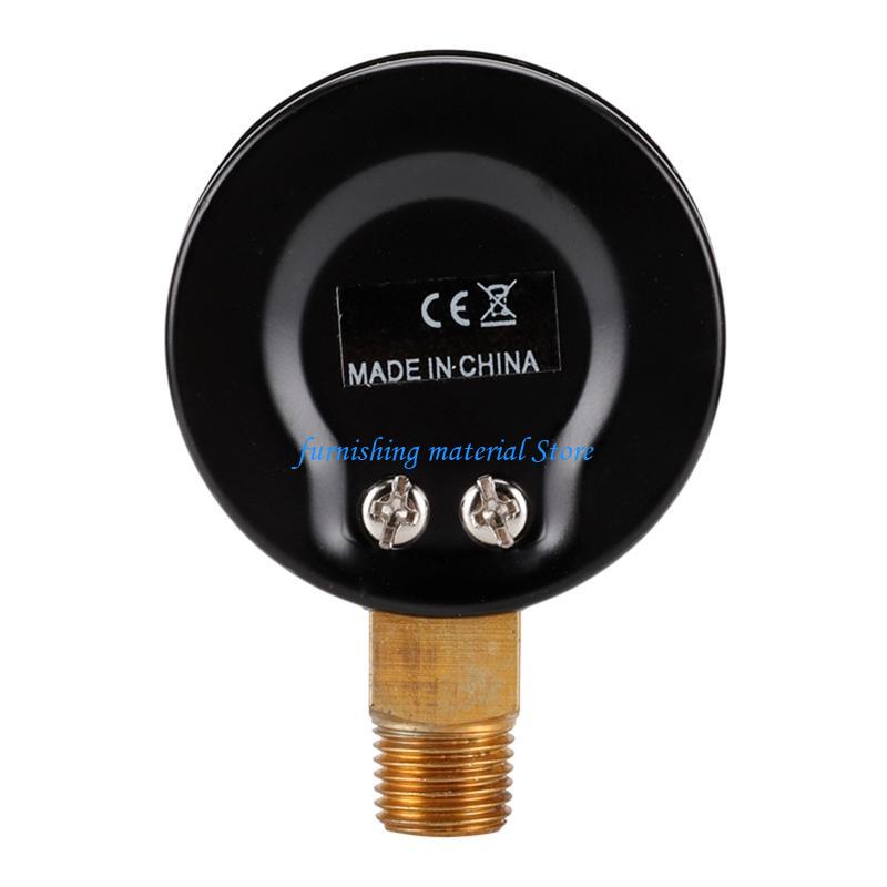Y5GD Mini Pressure Gauge Bottom Mount 1/4" Pressure Gauge Shatter-proof Pressure Gauge for Fuel Air Oil Water 0-100 Psi