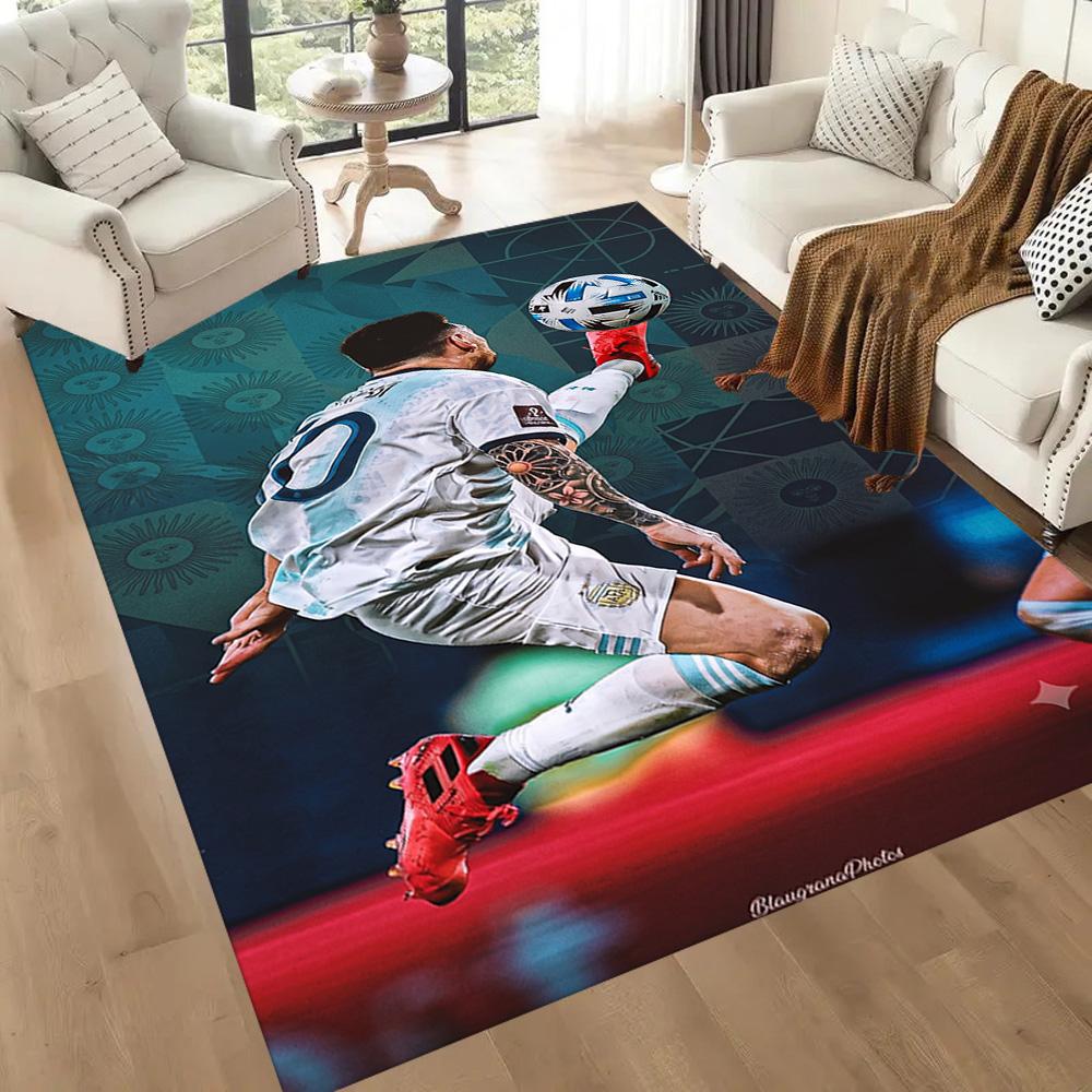 Messi 158 Area Rug Perfect for Game Room Study room Outdoor Living Rooms Anti-slip Rug Decorate Offices Perfect Gift for Women/Men