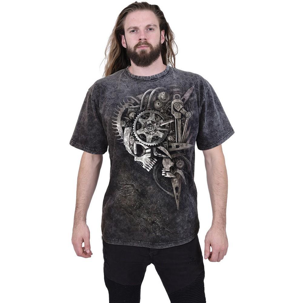 Spiral Direct Unisex Adult Diesel Punk Acid Wash T-Shirt