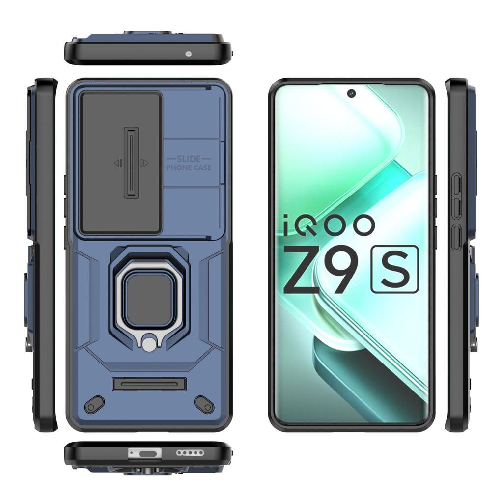 Vivo iQOO Z9S Phone Case,Military-Grade Magnetic Kickstand Phone Case Cover for Vivo iQOO Z9S