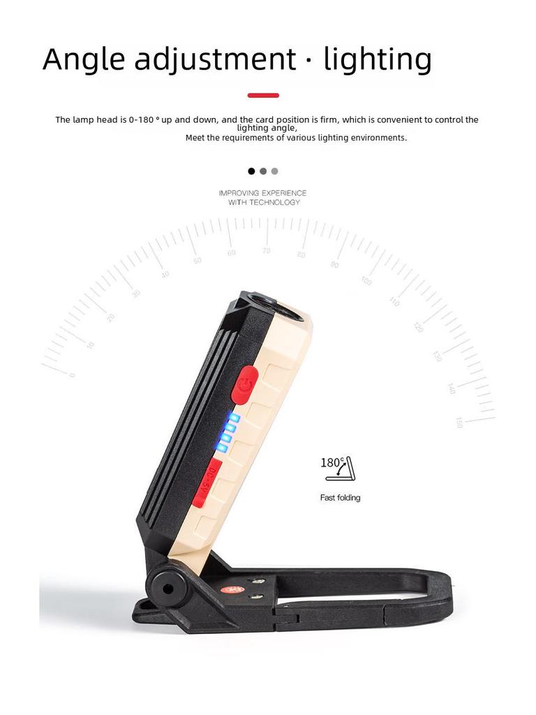 Multifunctional LED Auto Repair Light: USB Rechargeable, Magnetic Base, COB Flashlight