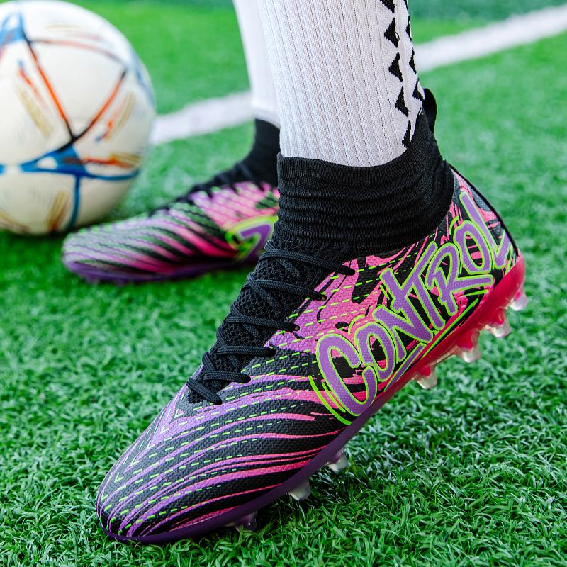 New Youth Long Nail Football Shoes FG/AG Grass Football Shoes Men's and Women's Field Competition Training Shoes
