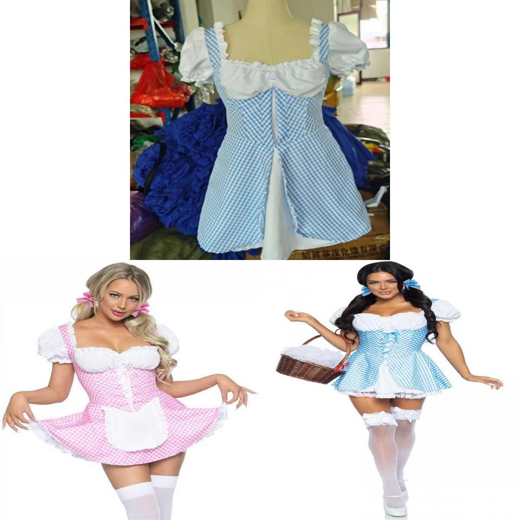 Game Theme Cosplay Maid Outfit With Polyester Material For Summer Anime Events