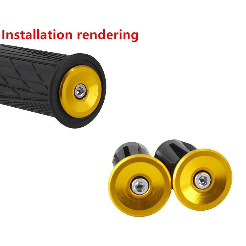 1 Pair Bike Handlebar End Plugs Aluminum Alloy Mountain Road Bicycle Handlebar End Cap Bike Multi-color Lock Handle Cover