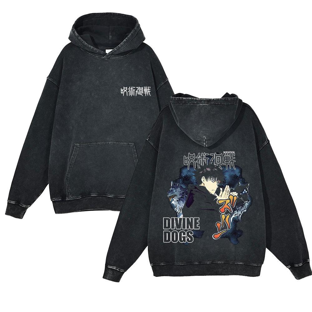Аниме Магическая битва Гето Сугуру Смешной принт Толстовки с капюшоном мужские женские Хлопковые толстовки больших размеров Уличная одежда Харадзюку Винтажная толстовка