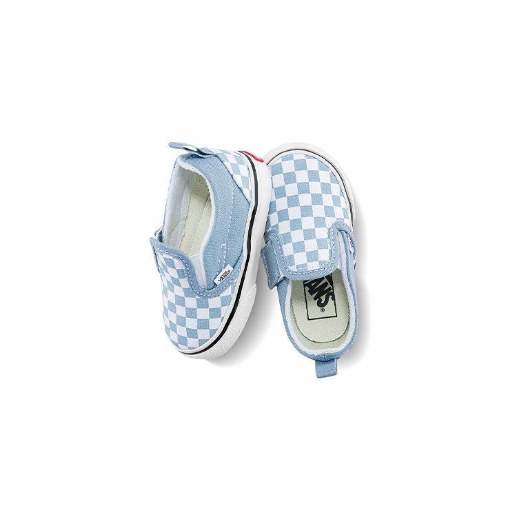 Vans Checkerboard Casual Low top Skateboard Shoes Milk Blue Infant And Toddler VN0A5EFKBD2