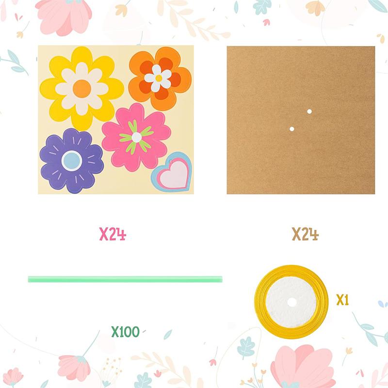 Набор для создания букетов цветов, 24 шт., открытки ко Дню матери на День рождения, поздравительные открытки своими руками для сестры