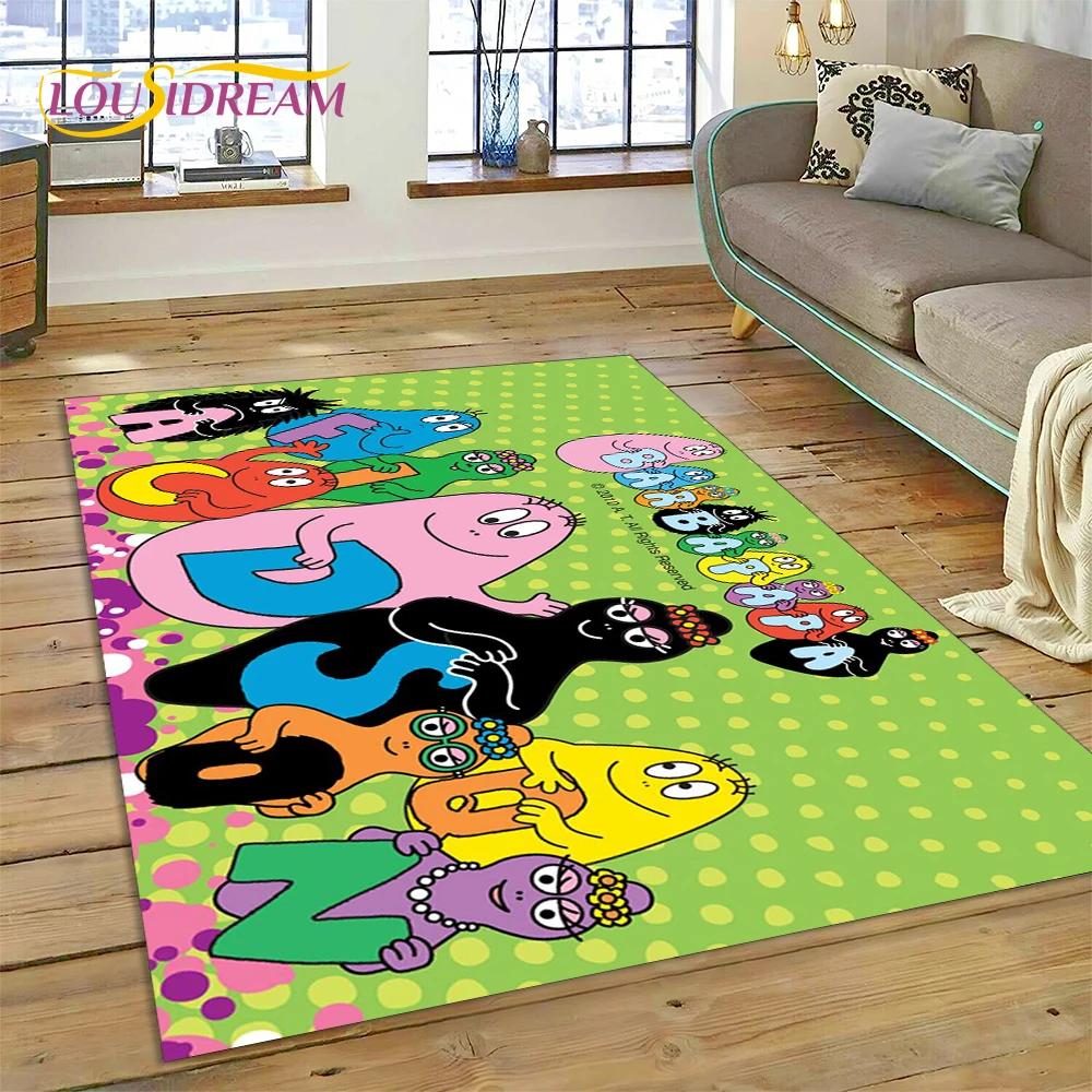 3D мультфильм Les Barbapapa Family HD ковер ковер для гостиной спальни домашний декор, напольный коврик нескользящее украшение для дивана детский подарок