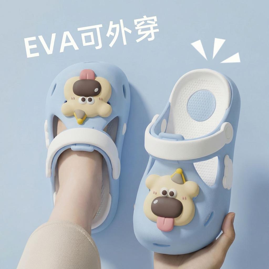 Children's hole shoes, girls wear new girls' baby non-slip and deodorant bag head cool slippers in summer