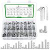 1085Pcs Round Head Hexagon Screw Set ISO7380 Pan Head Hexagon Screw with Nut Box